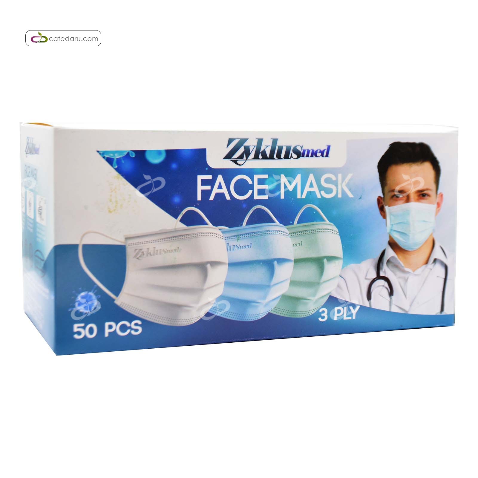 ماسک سه لایه جراحی زیکلاس مد 50 عددی سبز